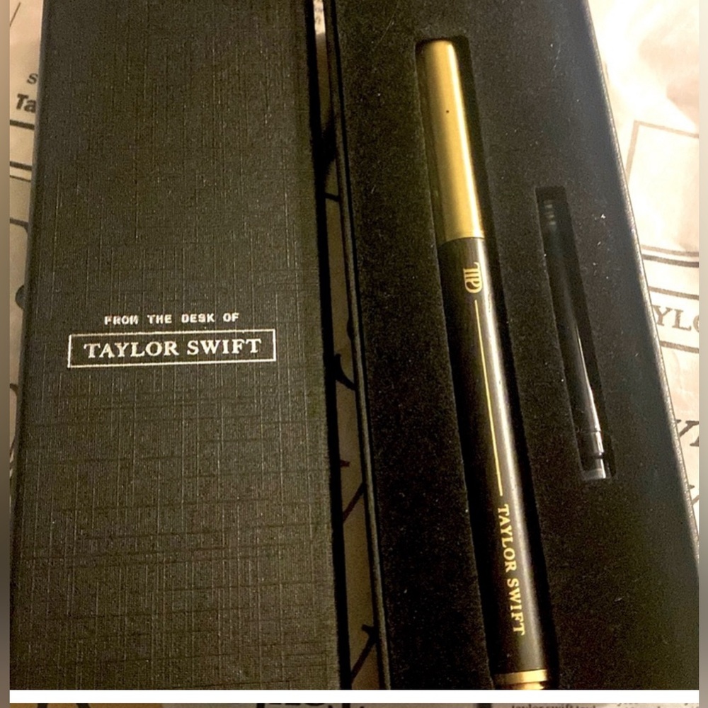 Official Taylor Swift TTPD Wood & Brass Calligraphy Black Ink Writing Pen